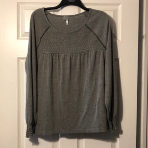 SilverWear Size L Grey LS Blouse